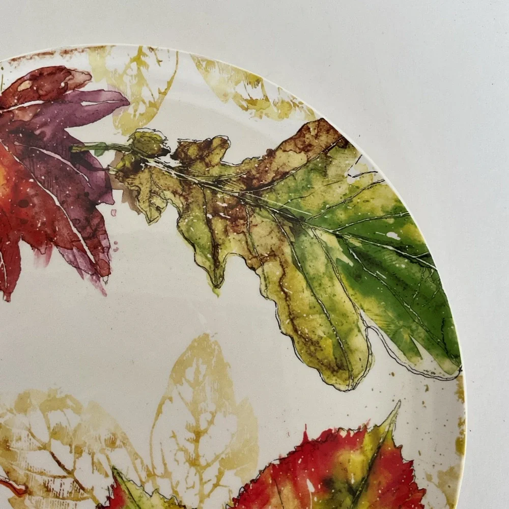 Pier 1 Wildwood Leaves dinner plate